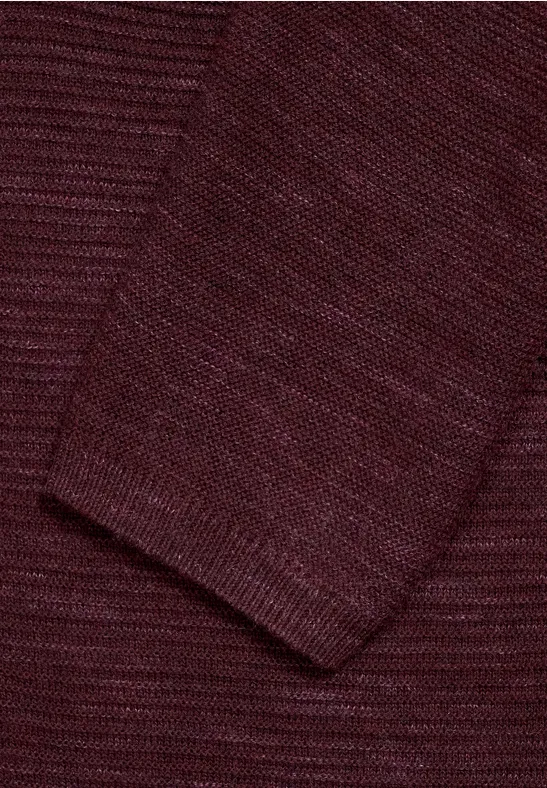 Pullover chiné red grape heather melange