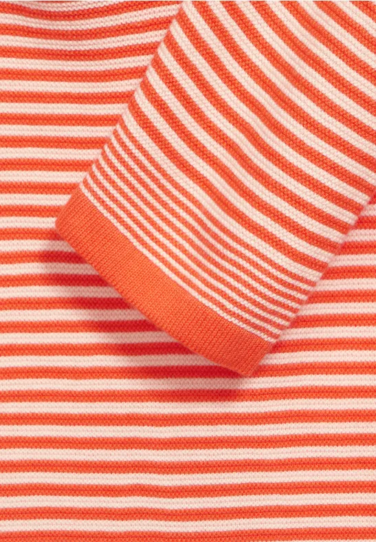 Pull avec motif à rayures smoked paprika orange