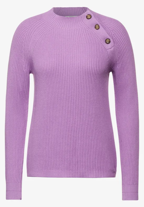 Trui met structuur frosty violet