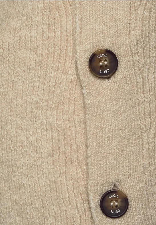 Pullunder mit Knopf Details oak wood beige melange