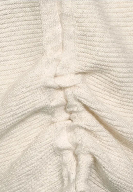 Pullover d'hiver avec texture birch white melange
