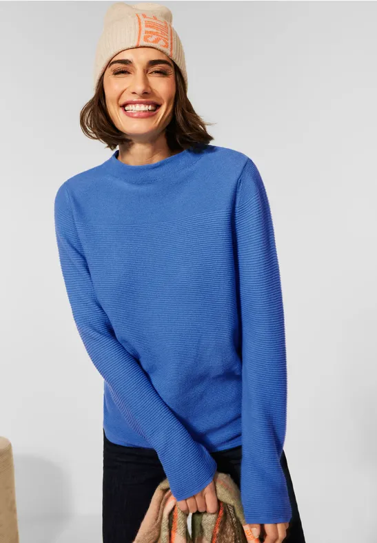 Pullover d'hiver avec texture just blue