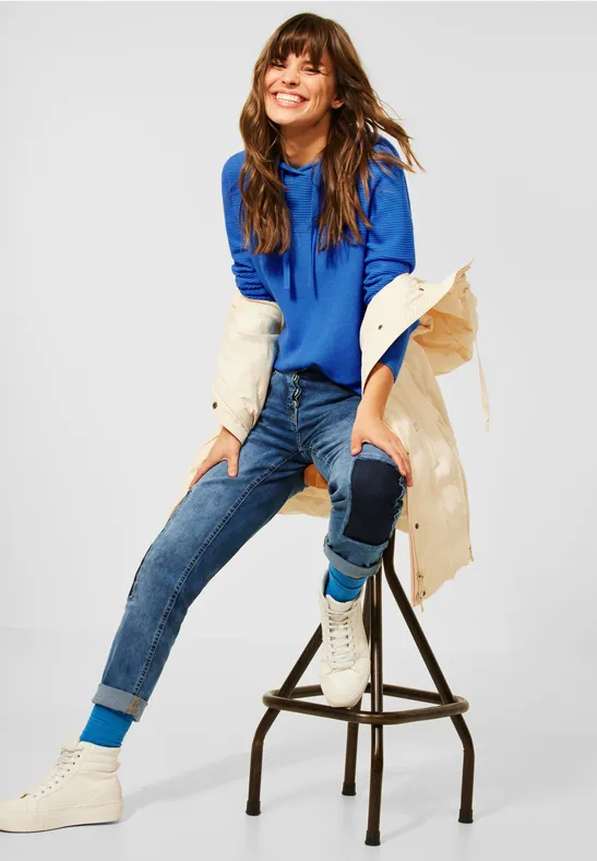Pullover im Hoodie Style just blue