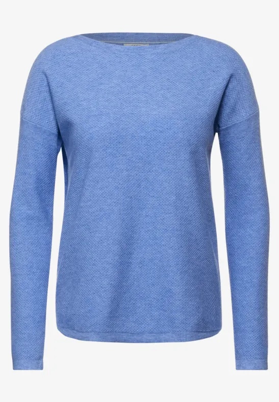 Pullover avec texture forever blue melange