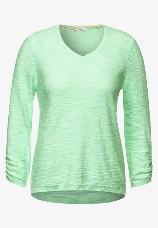 Pullover van moulinegaren fun green