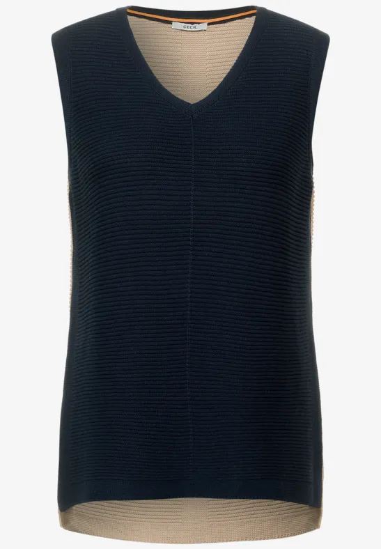 Pullunder in Struktur Optik deep blue