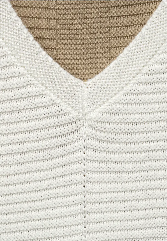 Pullunder in Struktur Optik vanilla white