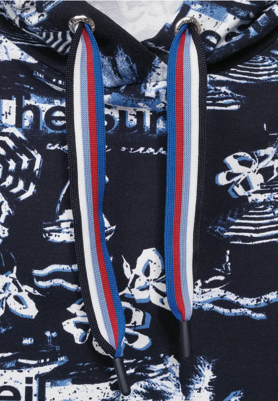 Sweatshirt mit Print deep blue