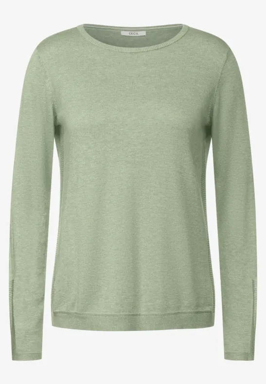 Basic pullover salvia green melange