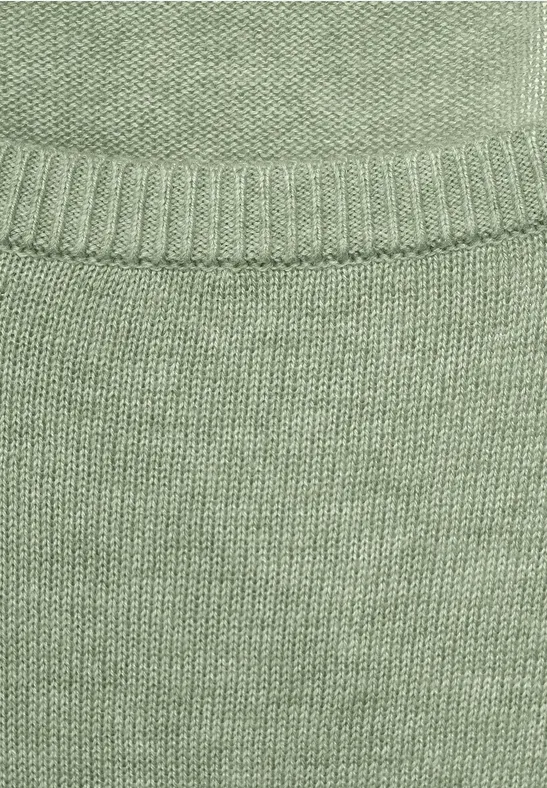 Basic pullover salvia green melange