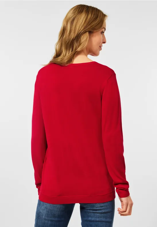 Basic pullover strong red