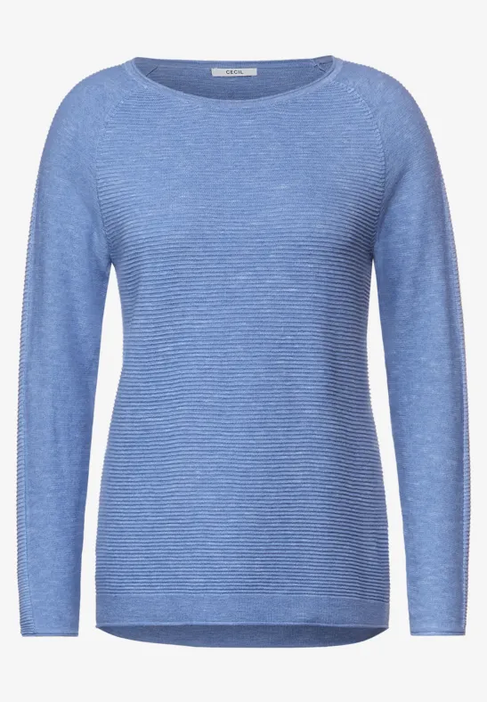 Trui in gemengde look light blue heather melange