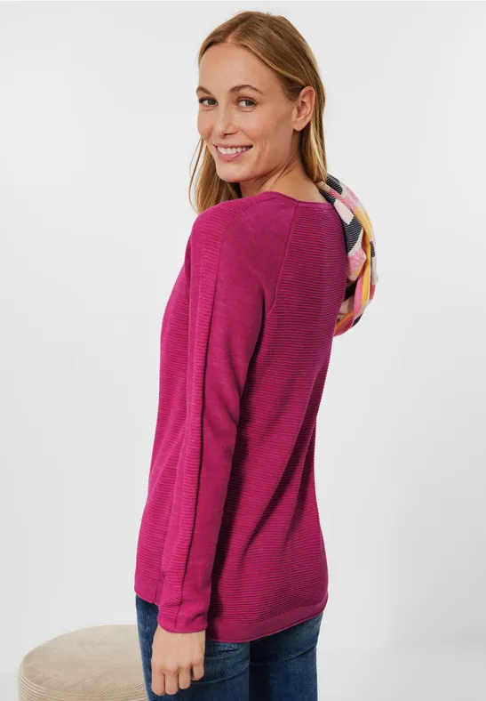 Pullover in Melange Optik pink heather melange