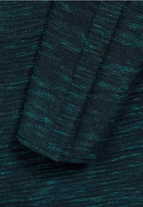 Trui in gemengde look pine green heather melange