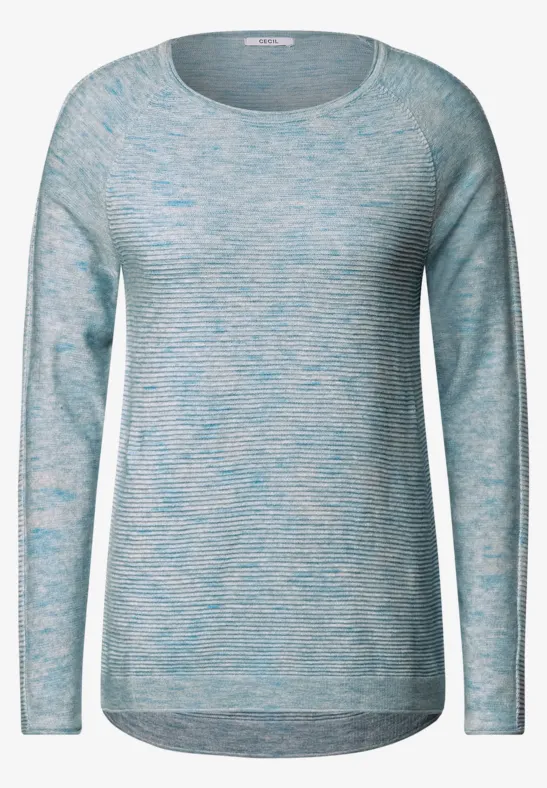 Trui in gemengde look mineral grey melange