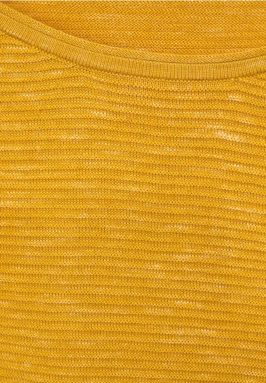 Trui in gemengde look curry yellow