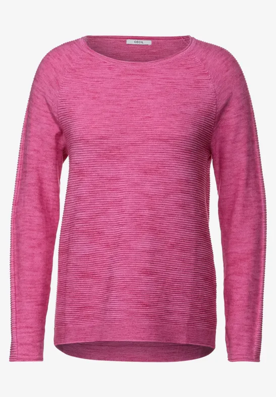 Trui in gemengde look frosted rose
