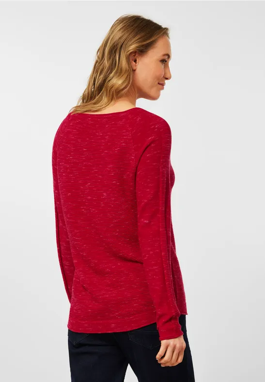 Trui in gemengde look strong red