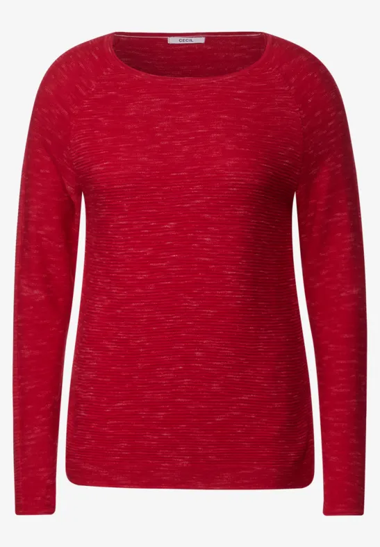Trui in gemengde look strong red