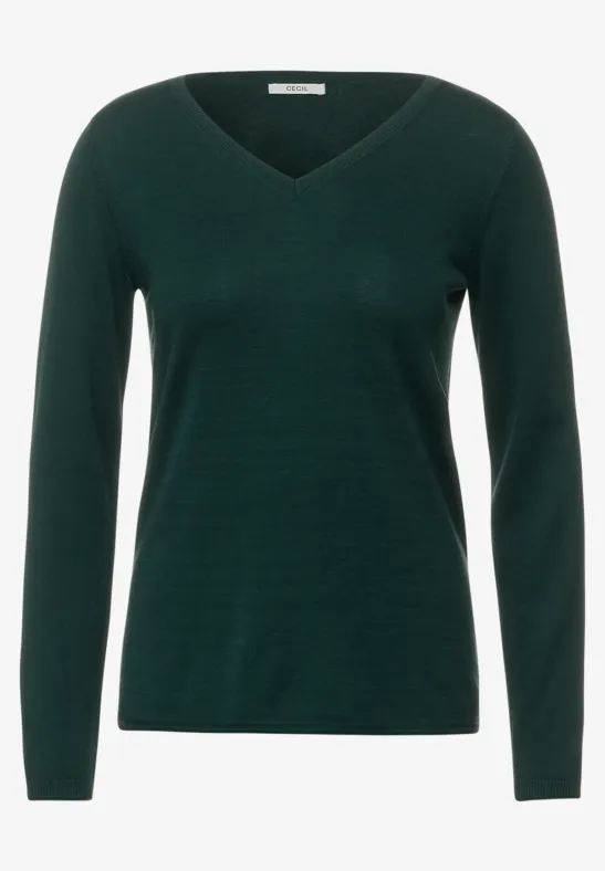 Pullover mit V-Ausschnitt ponderosa pine green