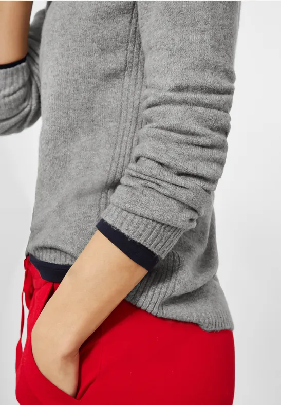Pull-over cosy mineral grey melange