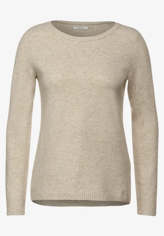 Cosy trui alabaster beige melange