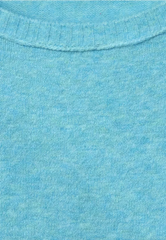 Pull-over cosy aquatic blue melange