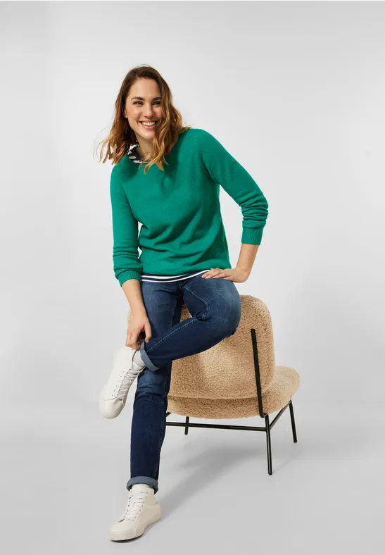 Cosy trui smaragd green melange