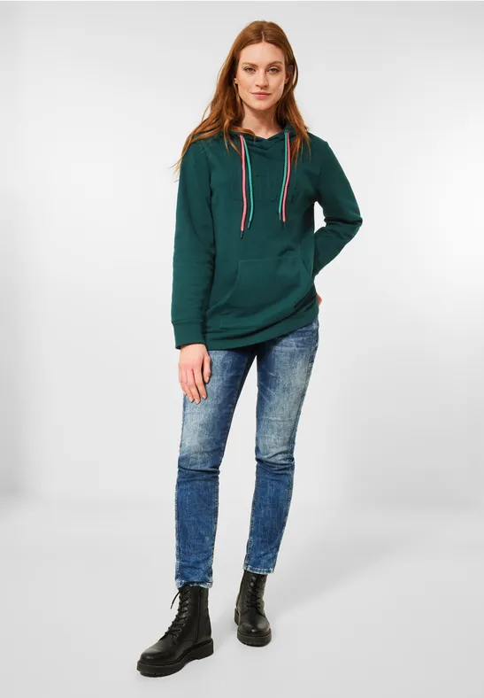 Langes Sweatshirt mit Kapuze ponderosa pine green
