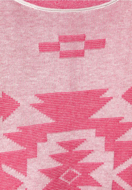Trui met patroon dynamic pink
