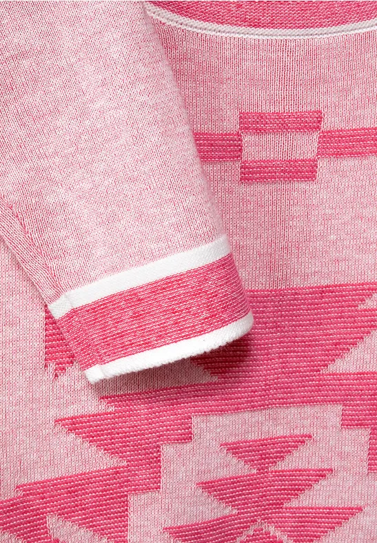 Trui met patroon dynamic pink