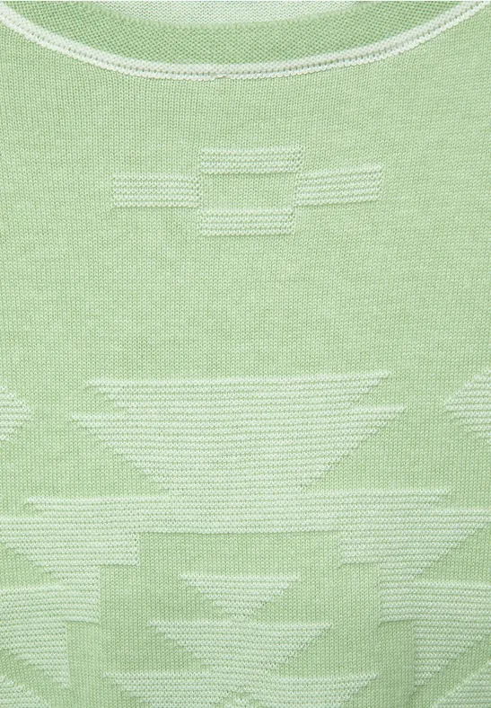 Trui met patroon light salvia green