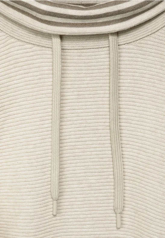 Pullover mit Rollkragen alabaster beige melange
