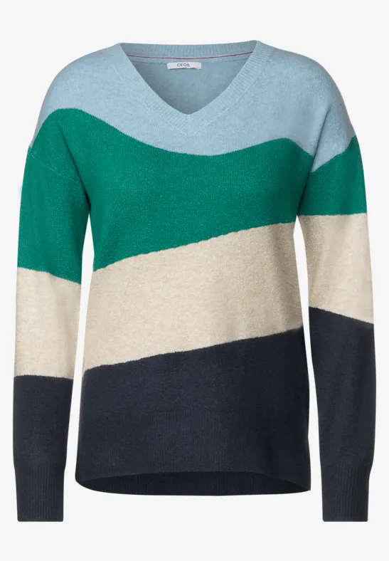 Cosy gebreide trui deep blue