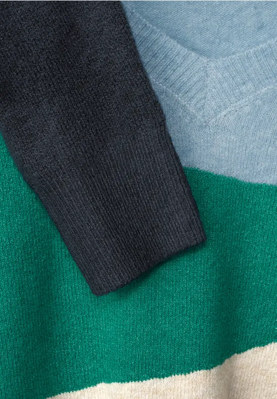 Cosy gebreide trui deep blue