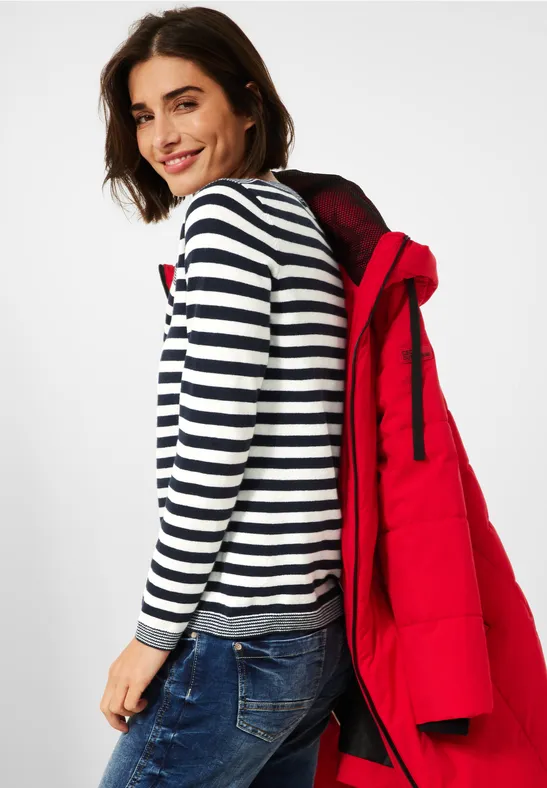 Pull-over à rayures cosy night sky blue