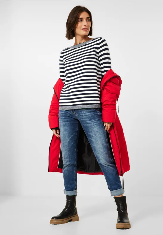 Pull-over à rayures cosy night sky blue