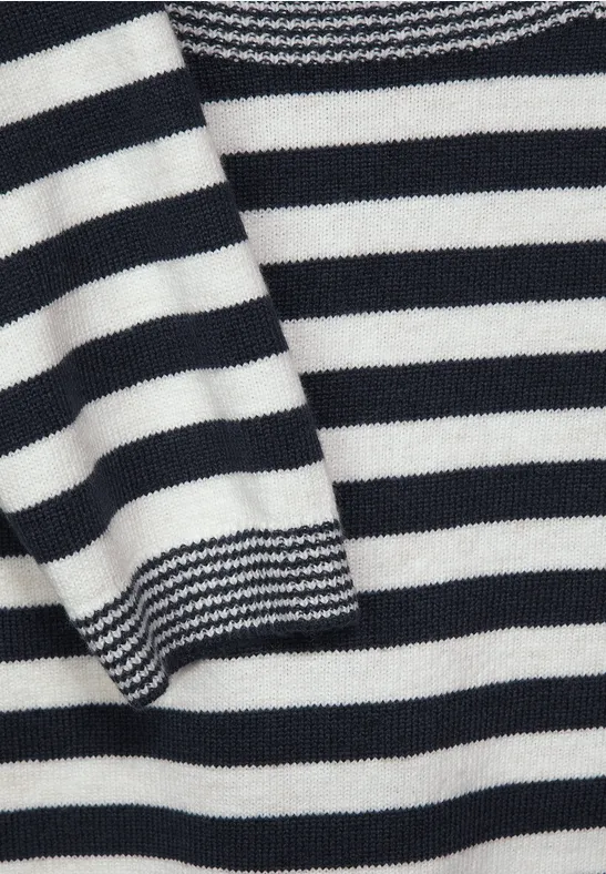 Pull-over à rayures cosy night sky blue