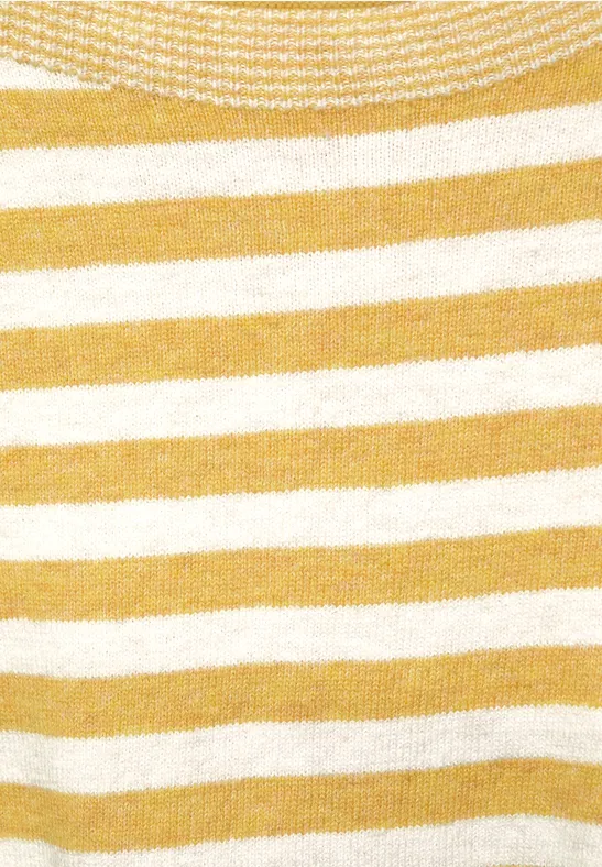 Pull-over à rayures cosy curry yellow