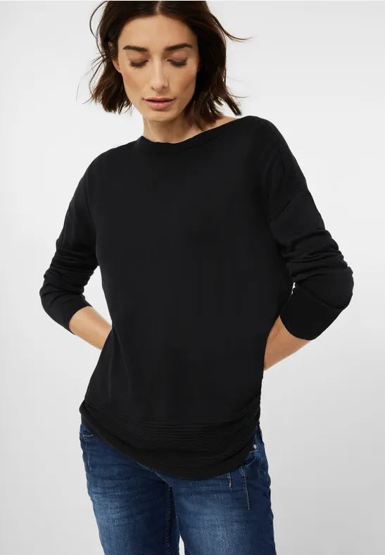 Basic gebreide trui Black