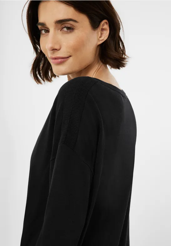Basic gebreide trui Black