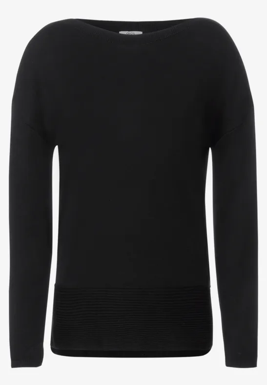 Basic gebreide trui Black