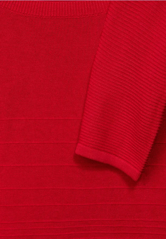 Trui met structuurmix strong red