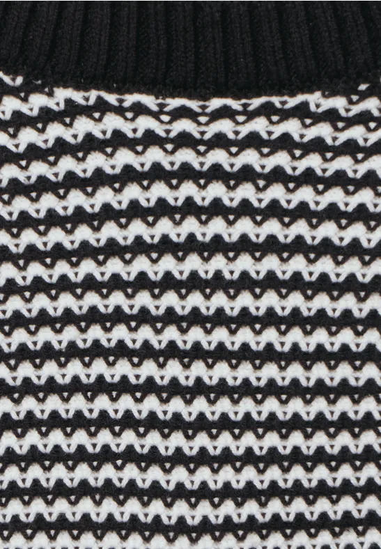 Trui met structuur Black