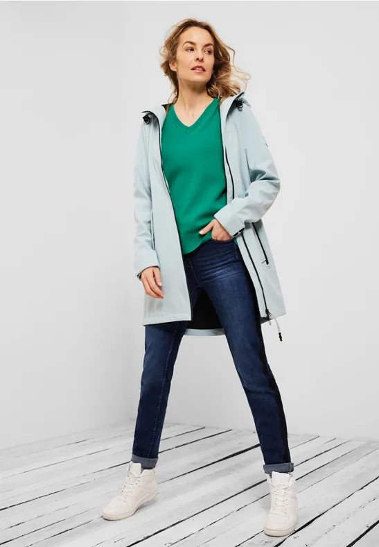 Trui in doubleface-look smaragd green