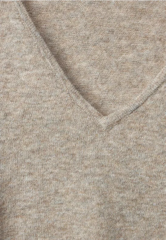 Pull débardeur douillet almond beige melange