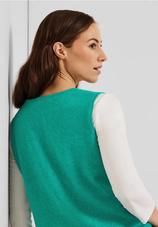 Pull débardeur douillet smaragd green melange