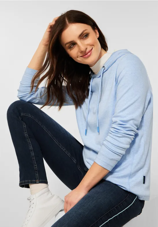 Sweat-shirt à capuche faded blue