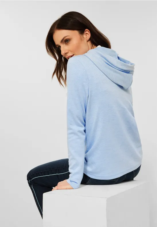 Sweat-shirt à capuche faded blue