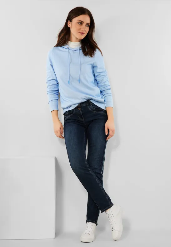 Sweat-shirt à capuche faded blue